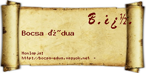Bocsa Édua névjegykártya